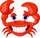 Cute Crab Cartoon Wall Decal
