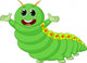 Cute Caterpillar Cartoon Wall Decal Design 2