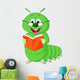 Caterpillar Reading Book Wall Decal
