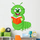 Caterpillar Reading Book Wall Decal