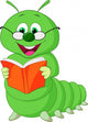 Caterpillar Reading Book Wall Decal