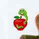 Worm with Red Apple Wall Decal