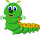 Cute Caterpillar Cartoon Wall Decal Design 1