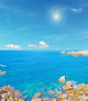 Sun and Turquoise Sea Wall Decal