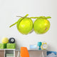 Green Coconuts over White Wall Decal