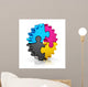 Cmyk Puzzle Gear Wall Decal