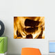 Burning Logs Fireplace Wall Decal