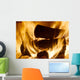 Burning Logs Fireplace Wall Decal