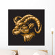 Zodiac Aries Black Wall Decal