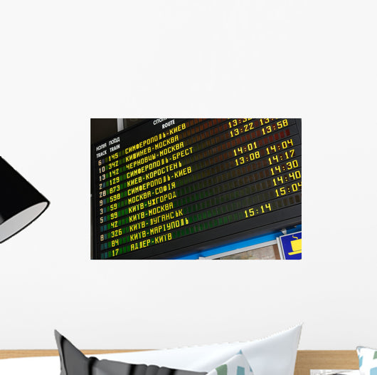 Schedule Board Railway Station Wall Decal