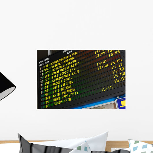 Schedule Board Railway Station Wall Decal