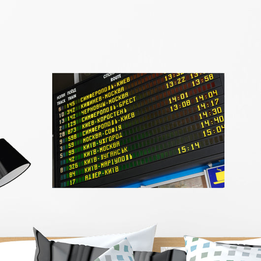 Schedule Board Railway Station Wall Decal