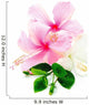 Pink and White Hibiscus Wall Decal