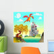 Fantasy Landscape with Castle Wall Decal