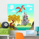 Fantasy Landscape with Castle Wall Decal