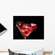 Red Bloody Halloween Cocktail Wall Decal
