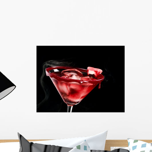 Red Bloody Halloween Cocktail Wall Decal