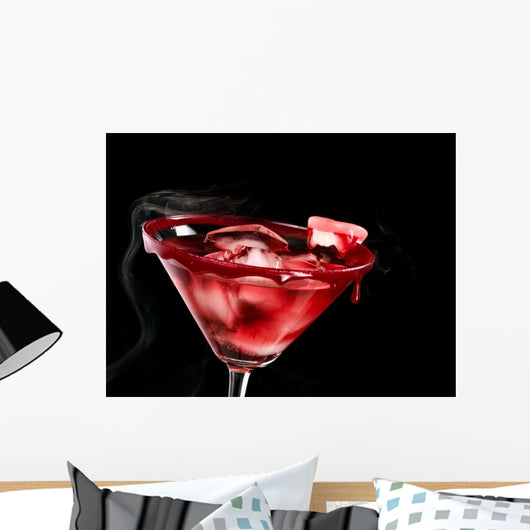 Red Bloody Halloween Cocktail Wall Decal