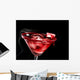 Red Bloody Halloween Cocktail Wall Decal