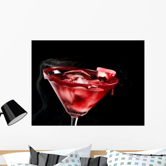 Red Bloody Halloween Cocktail Wall Decal