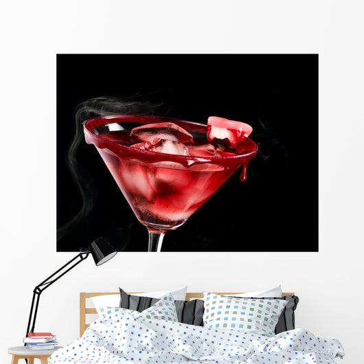 Red Bloody Halloween Cocktail Wall Decal