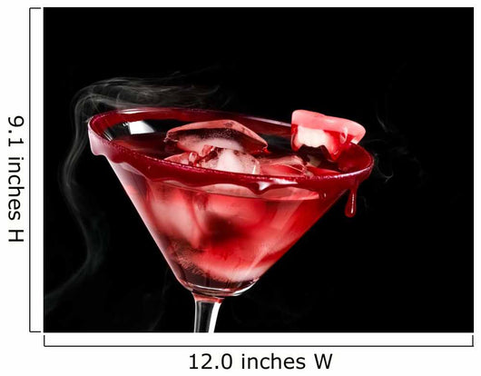 Red Bloody Halloween Cocktail Wall Decal