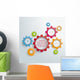 Several Colored Gears Wall Decal