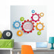 Several Colored Gears Wall Decal