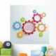 Several Colored Gears Wall Decal