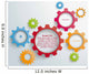 Several Colored Gears Wall Decal