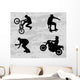 Extreme Sport Silhouettes Vector Wall Decal