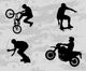 Extreme Sport Silhouettes Vector Wall Decal