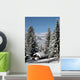 Mountain Village Snow Wall Decal Design 2