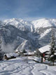 Mountain Village Snow Wall Decal Design 1