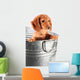 Wet Dachshund Puppy Tub Wall Decal