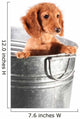 Wet Dachshund Puppy Tub Wall Decal