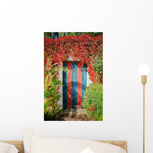 Colorful Rustic Door Covered Wall Decal