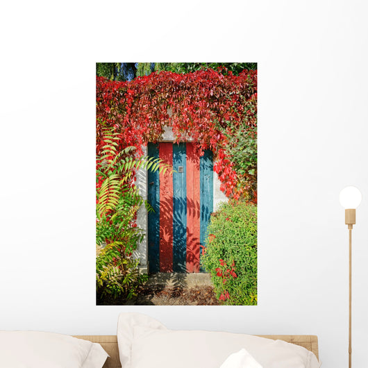 Colorful Rustic Door Covered Wall Decal