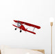 Red Airplane Biplane Wall Decal