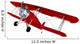 Red Airplane Biplane Wall Decal