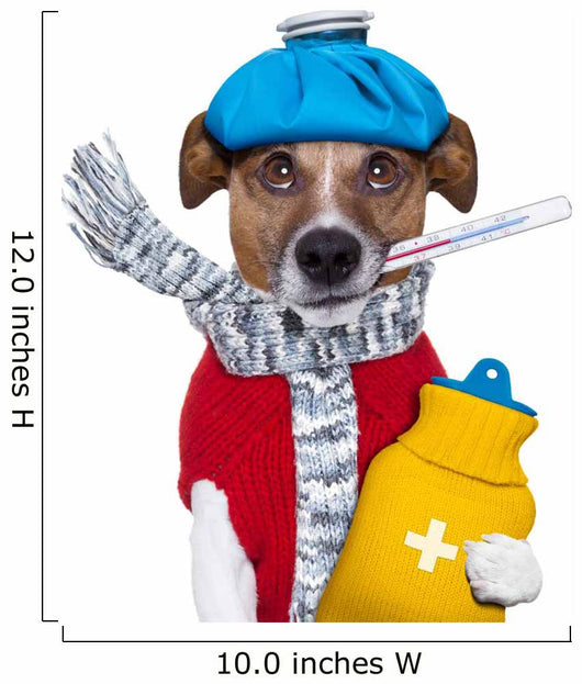 Sick Dog with Fever Wall Decal