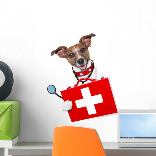Medical Doctor Dog Wall Decal