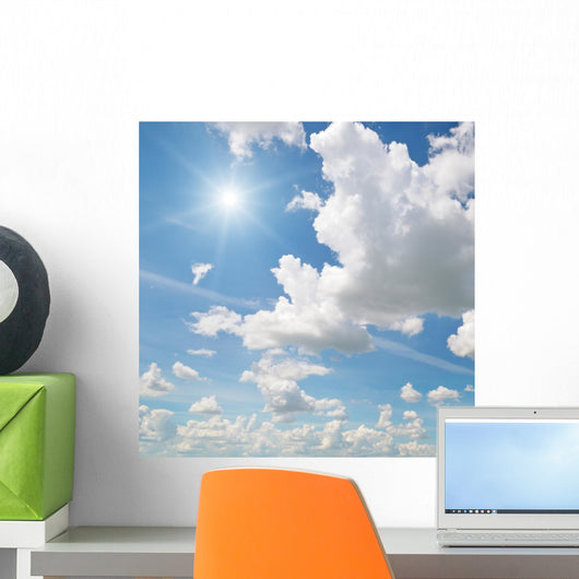 Sun Blue Sky with Wall Decal