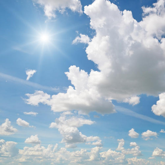 Sun Blue Sky with Wall Decal