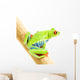 Frog Macro Red-eyed Tree Wall Decal Design 2