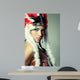 Beautiful Young Woman Native Wall Decal