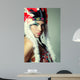 Beautiful Young Woman Native Wall Decal