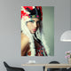 Beautiful Young Woman Native Wall Decal