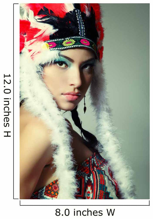 Beautiful Young Woman Native Wall Decal
