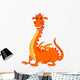 Cute Dragon Cartoon Wall Decal